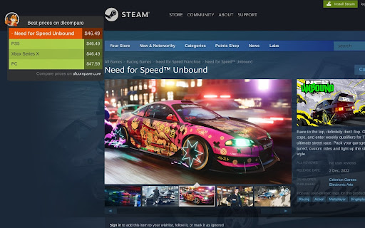 dLcompare - The gamer's price comparison tool screenshot