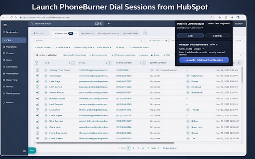 PhoneBurner Dial Session Companion screenshot