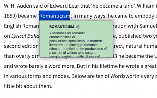 Dictionary - Oxford, Webster and Wikipedia screenshot