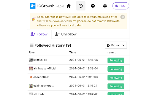 IG Growth - Best Organic Growth & Auto Follow Tool for IG screenshot