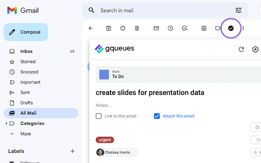 GQueues for Gmail screenshot