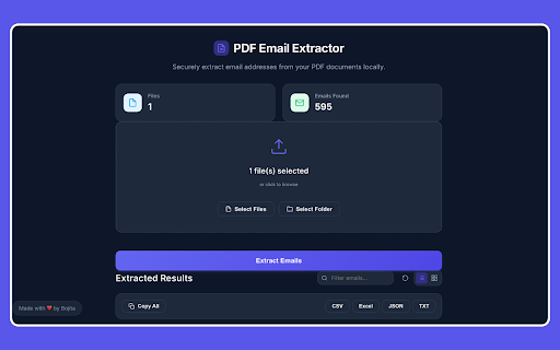 PDF Email Extractor screenshot