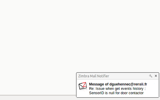 Zimbra Mail Notifier screenshot