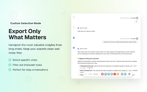AI Exporter: Save ChatGPT, Gemini to PDF, Word, Markdown and Notion screenshot