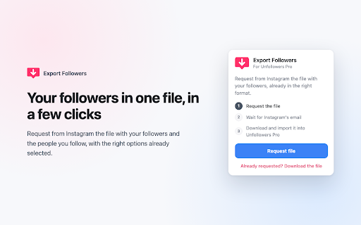 Export Followers screenshot