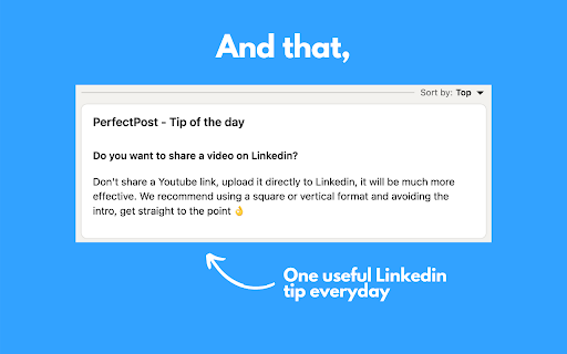 PerfectPost: makes Linkedin 10x better screenshot