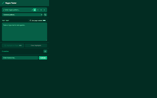 Regex Tester screenshot
