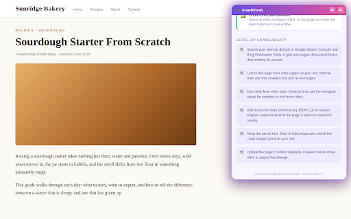 CrawlCheck screenshot