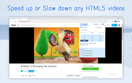 Video Speed Controller screenshot