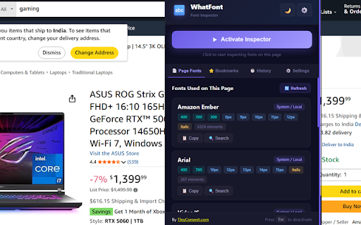 WhatFont – Website Font Finder screenshot