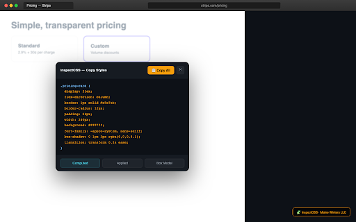 InspectCSS - CSS Inspector & Tailwind screenshot