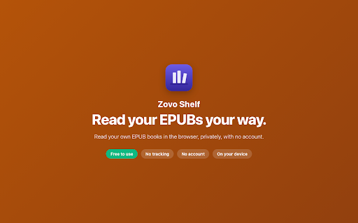 Zovo Shelf - EPUB Reader for Chrome screenshot