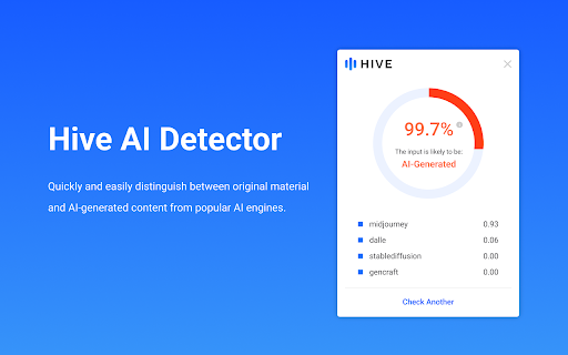 Hive AI Detector screenshot