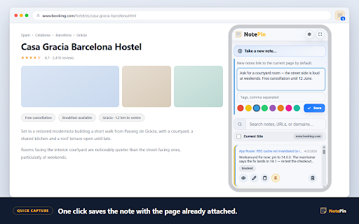 NotePin – Private Notes for Web Pages screenshot