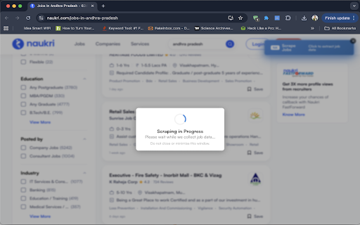 Naukri Scraper Pro – Unlimited Job Data Extractor screenshot