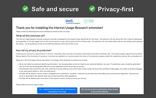 Internet Usage Research by UNIL/Oxford screenshot