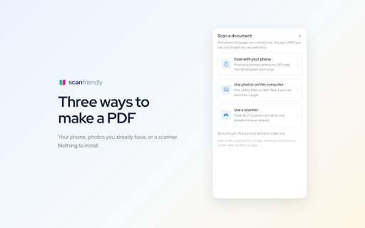 ScanFriendly: Document Scanner, Scan to PDF from Phone or Printer screenshot