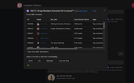 ESUIT | Group Members Extractor for Facebook™ screenshot
