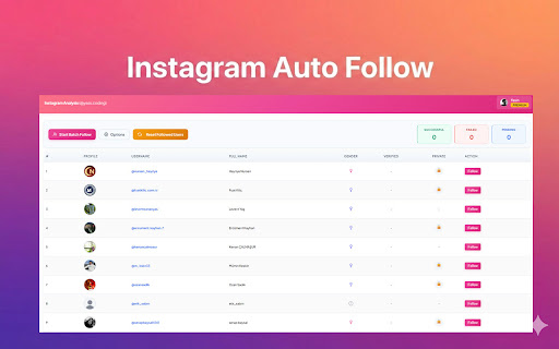 Instagram Auto Follow screenshot