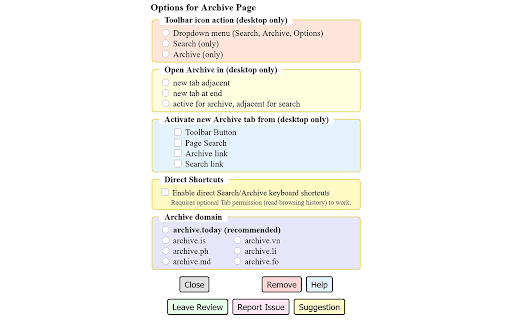 Archive Page screenshot