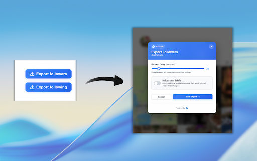 IG Follower Export Tool – Unlimited Free Exports by Scravio screenshot