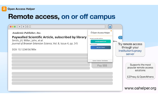 Open Access Helper Web screenshot