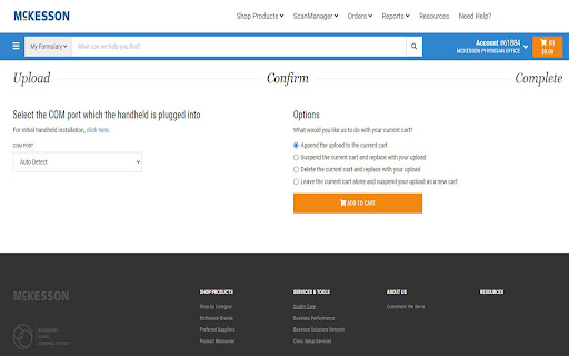 McKesson ScanManager℠ Browser Extension screenshot