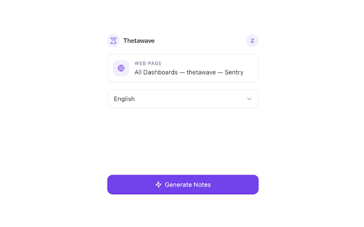 Thetawave Quick Notes screenshot