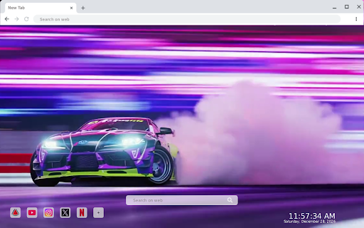 Neon Drift Toyota Supra Live Wallpaper screenshot