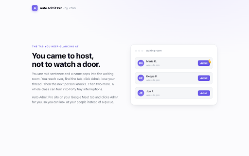 Auto Admit Pro for Google Meet screenshot