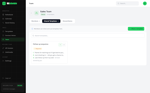 WASchedule — WhatsApp Scheduler & CRM screenshot