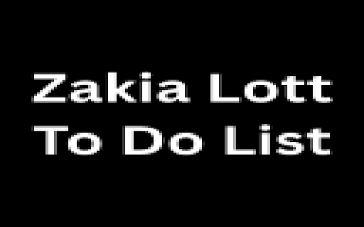 Zakia Lott To Do List screenshot