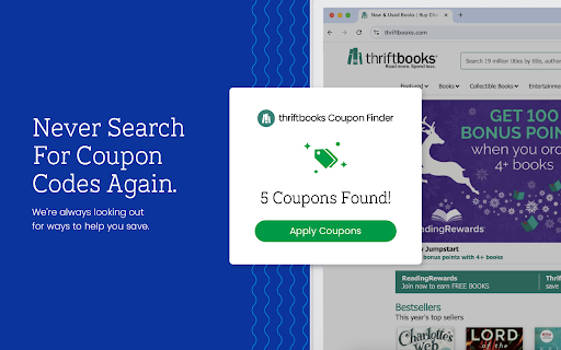 Thriftbooks Coupon Finder - Latest Coupons & Best Deals screenshot