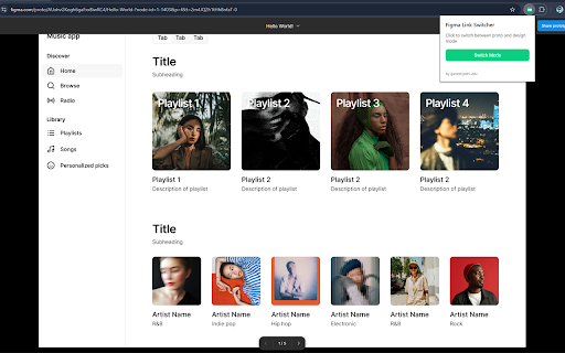 Figma Link Switcher screenshot