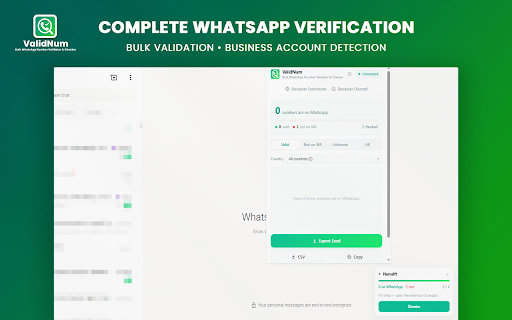 ValidNum - Bulk WhatsApp Number Validator & Checker screenshot