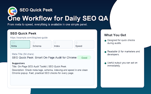 SEO Quick Peek screenshot