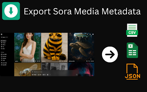 Sora Exporter - Download OpenAI Sora Media and Metadata screenshot