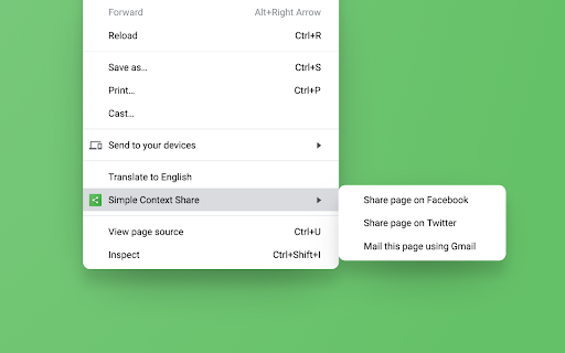 Simple Context Share screenshot