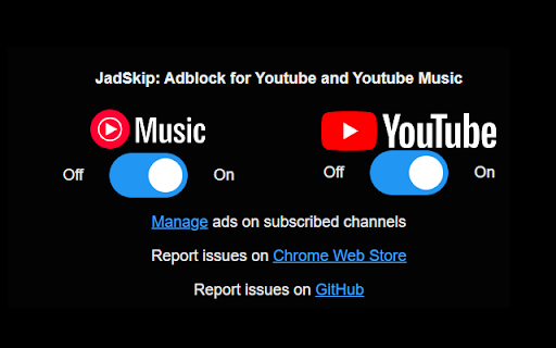 JadSkip: Adblock for Youtube and Youtube Music screenshot
