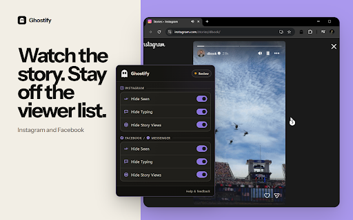 Ghostify | Hide Seen, Typing & Story Views screenshot