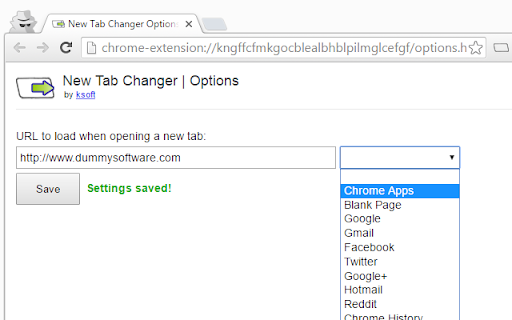 New Tab Changer screenshot