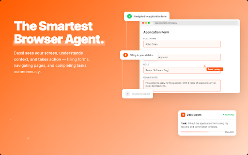dassi: AI Agent for Chrome — Browser Automation screenshot