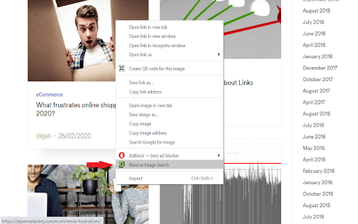 Reverse Image Search screenshot