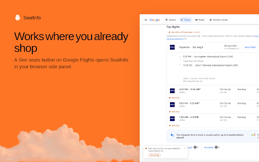 SeatInfo: Live Seat Maps for Flight Search screenshot