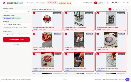 PinDownCloud – Pinterest Bulk Downloader screenshot