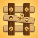 Wood nuts and bolts puzzle game icon