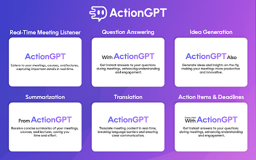 ActionGPT - ChatGPT for Meetings screenshot
