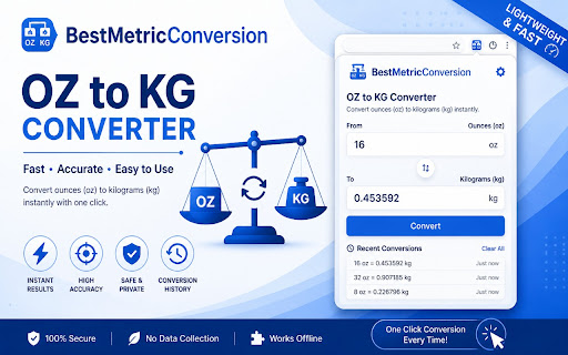 OZ to KG Converter & Custom PDF Conversion - BestMetricConversion screenshot