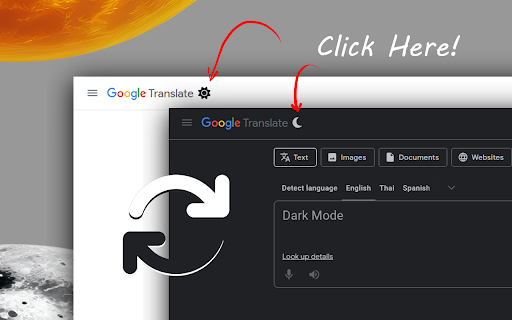 Dark Mode For Google Translate screenshot