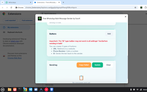 Free WhatsApp Bulk Message Sender by SoarX screenshot